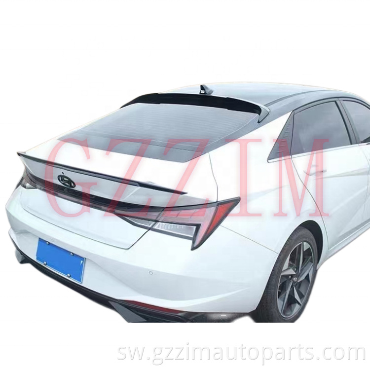 Roof Wing Rear Spoiler Car Auto Accessories ABS Rear Trunk Roof Wing Spoiler For Elantra 2021-2022